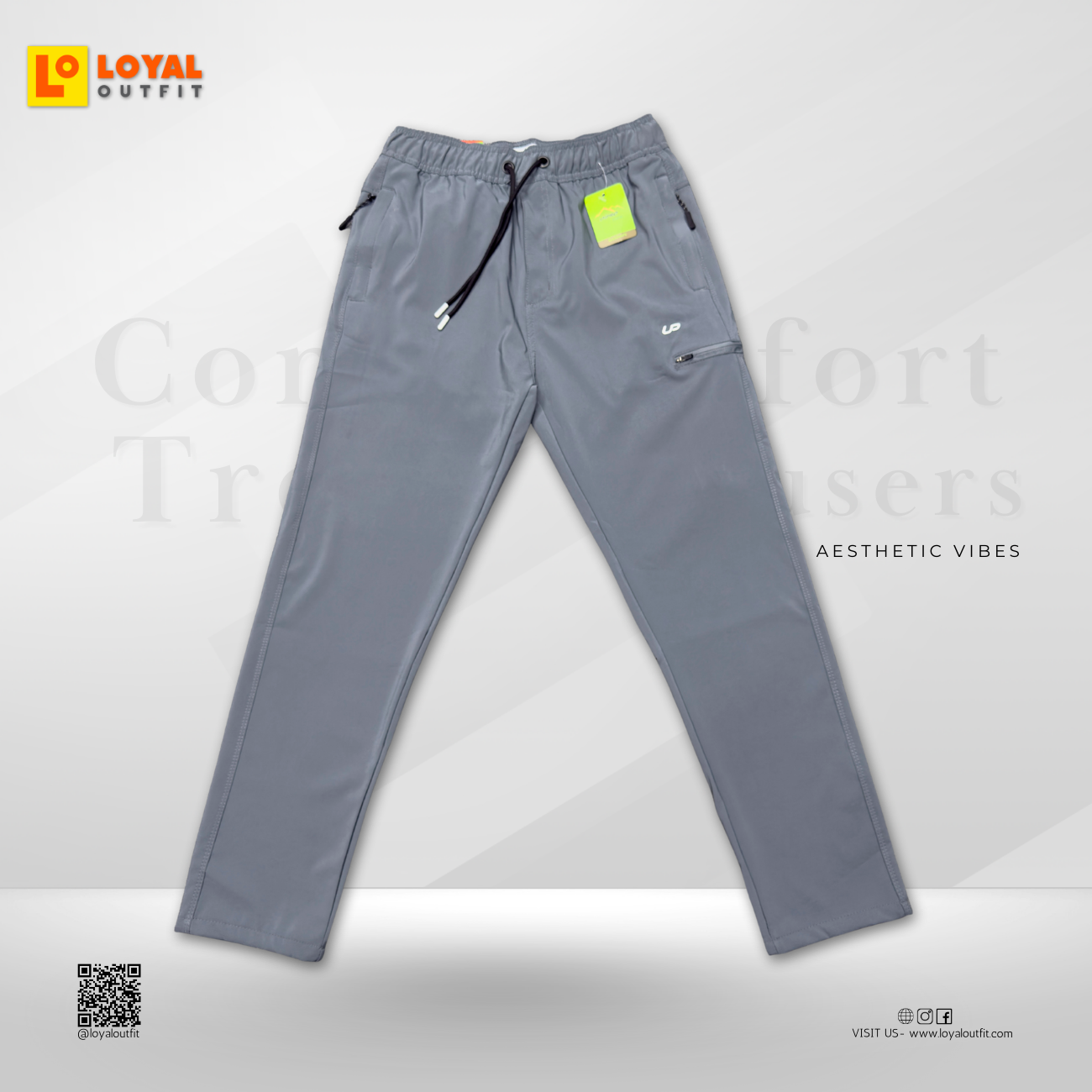 UP CARGO Trouser Modern Ash Grey